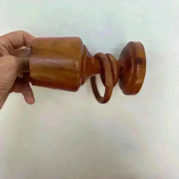 Hand Crafted Bermuda Ceder Friendship Goblet set of 4 - Picture 3 of 5